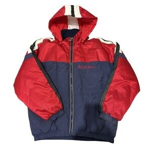 Vintage Starter Arizona Wildcats Jacket Mens L Hooded Puffer Coat Thick Insulate